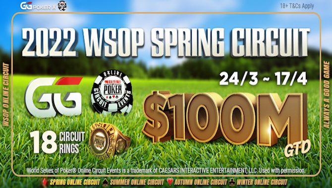 GGPoker 1 亿美元的 WSOP 春季线上巡回赛系列赛即将开始