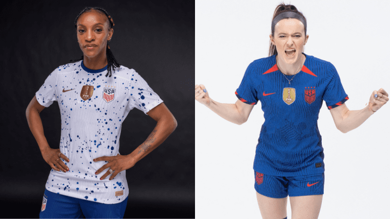 美国国家队世界杯球衣： 耐克公司推出以 "滴水套装 "和图案为特色的美国新球衣